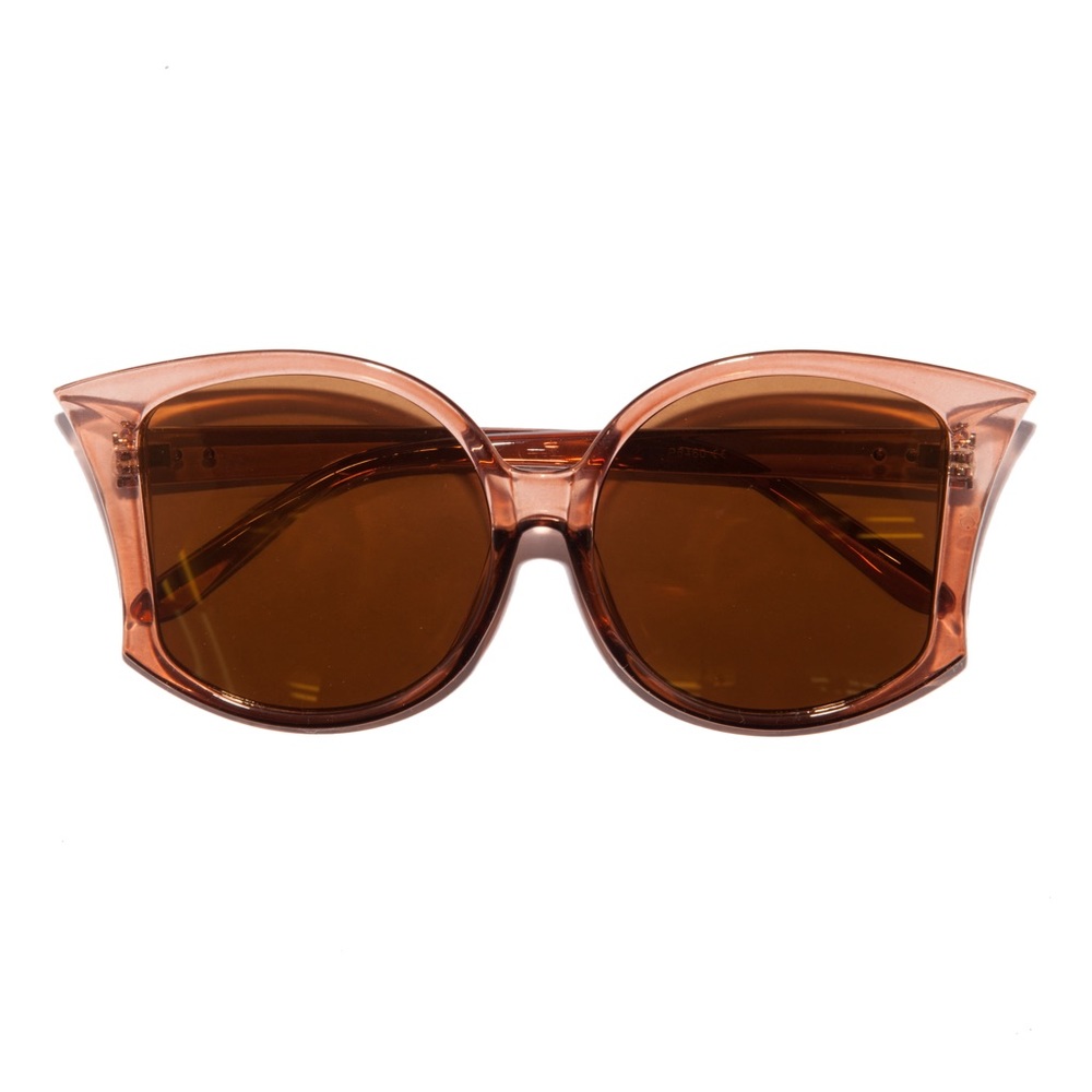 Retro 70s Big Fan Fin Sepia Sunglasses